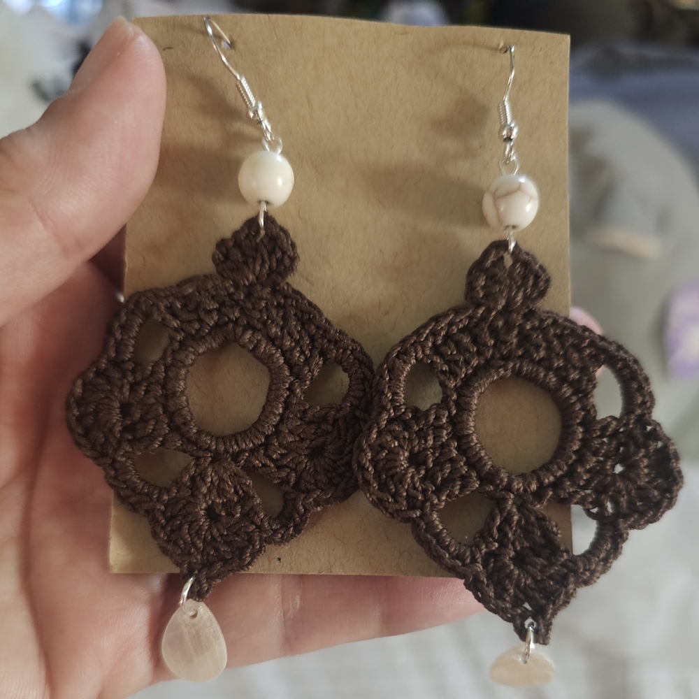 Artisan made crochet earrings from PUERTO RICO